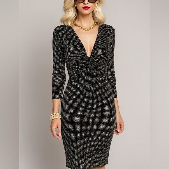 Tory Burch Dresses & Skirts - Tory Burch Anne Sophie Silk Jersey Dress – Black White Dot Print, Size S